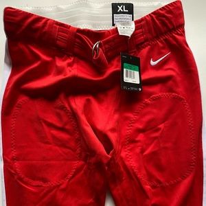 Nike Mach Speed Football Pants: Red Men's XL with Removable Knee Pads